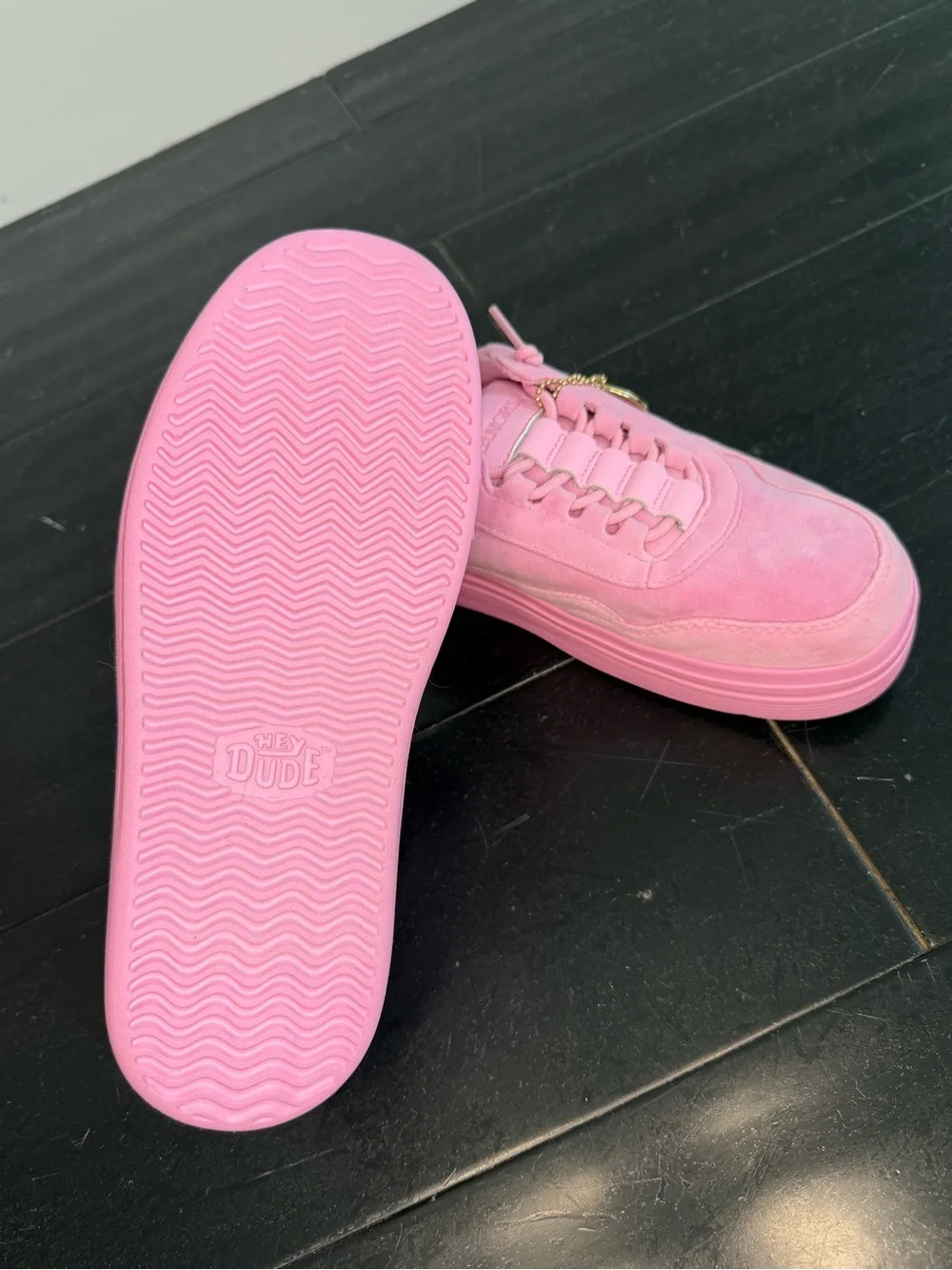 New HEYDUDE x Mean Girls Hudson Lift Cool Mom Pink Platform Sneakers